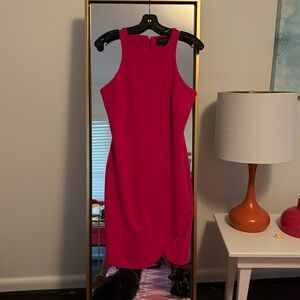 Hot pink short sheath dress